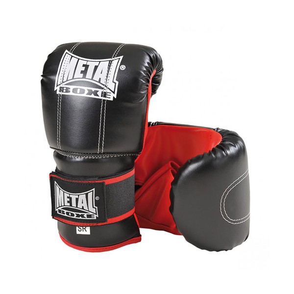 Gants de sacs entraînement MB en PU, "Junior" - NOIR BRILLANT