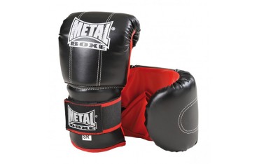 Gants de sacs entraînement MB en PU, "Junior" - NOIR BRILLANT
