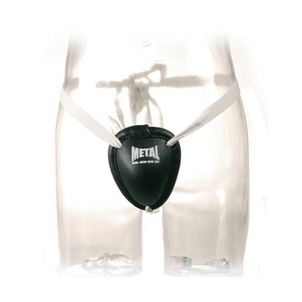 Coquille de Boxe Thaï MB, coque acier, taille unique - NOIR