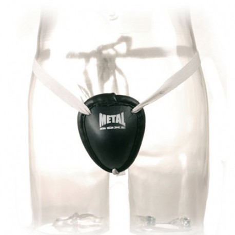 Coquille de Boxe Thaï MB, coque acier, taille unique - NOIR