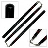 Bâton 3 sections coul noire (2 anneaux), 60 cm x 3 - Chaîne à rotule