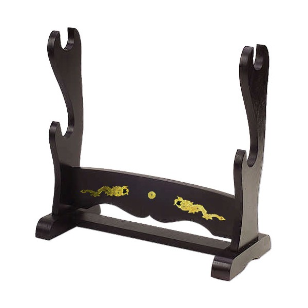 Présentoir horizontal pour sabre ou épée, 2 places - NOIR