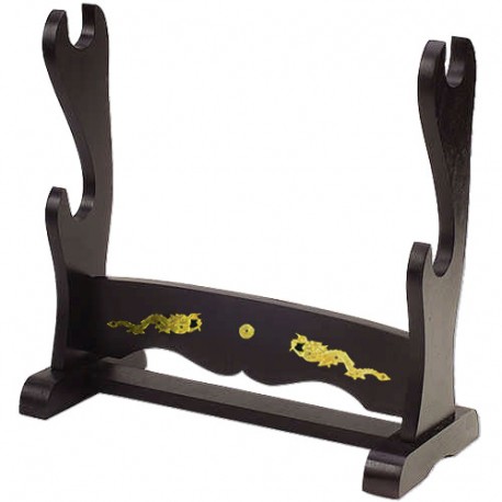 Présentoir horizontal pour sabre ou épée, 2 places - NOIR