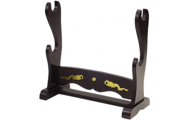 Présentoir horizontal pour sabre ou épée, 2 places - NOIR