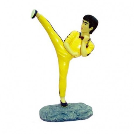 Statuette Bruce Lee "Coup de pied", hauteur 18 cm