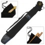 Etui large en bâche coton, bas renforcé & bandoulière, 130 cm - Noir