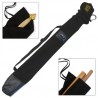 Etui large en bâche coton, bas renforcé & bandoulière, 130 cm - Noir