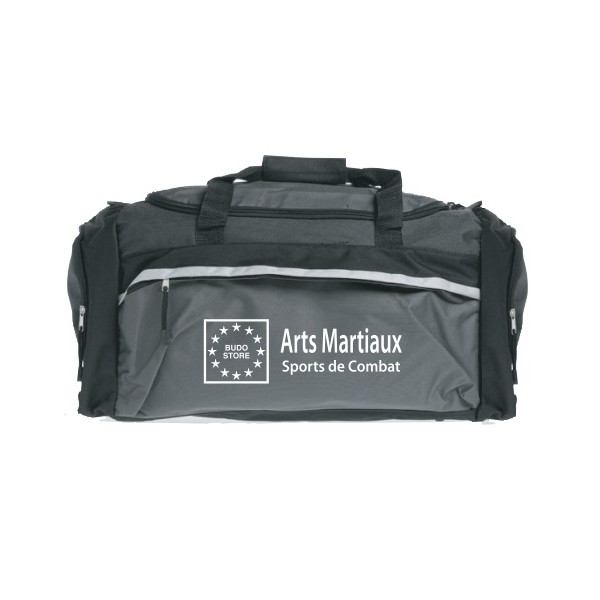 Sac de sport Budostore "Old" 62x32x29cm, 29L, polyester - Noir & Gris