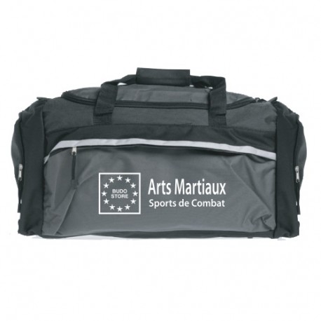 Sac de sport Budostore "Old" 62x32x29cm, 29L, polyester - Noir & Gris