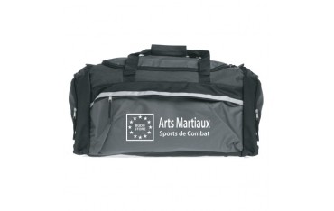 Sac de sport Budostore "Old" 62x32x29cm, 29L, polyester - Noir & Gris