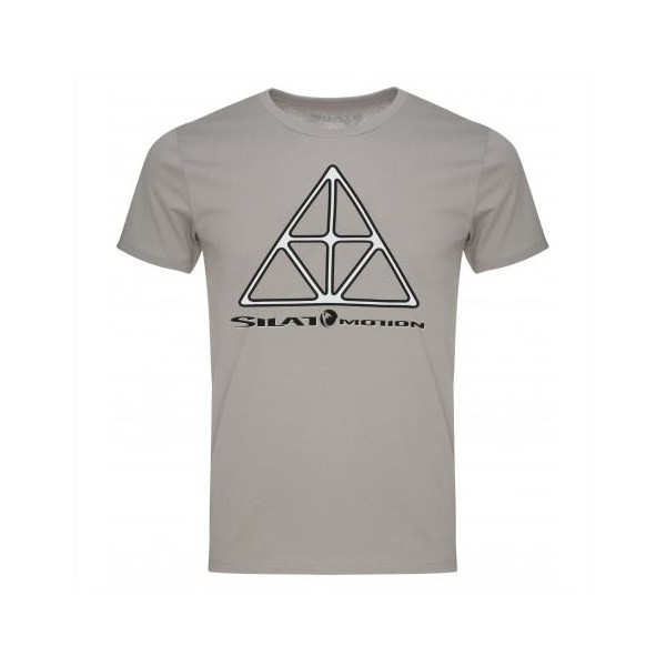 Tee-shirt SILAT MOTION "Triangle", 100% coton bio, T. M - GRIS