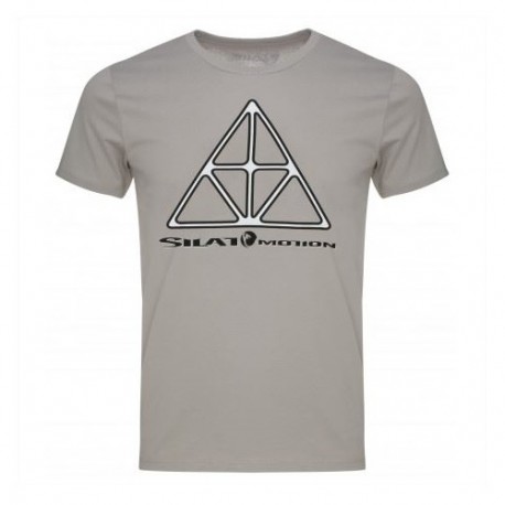 Tee-shirt SILAT MOTION "Triangle", 100% coton bio, T. XL - GRIS
