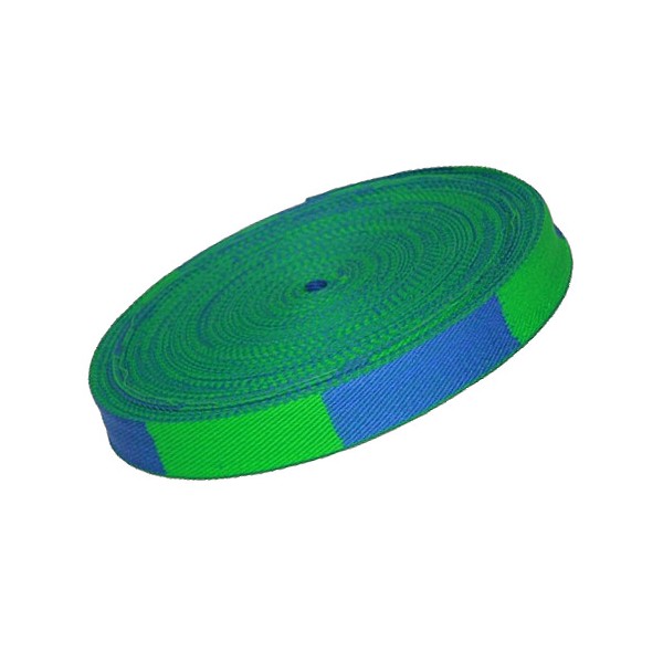 Ceinture sangle bicolore JUDO, rouleau 50 mètres - VERT/BLEU