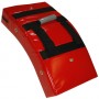 Bouclier courbe 60x33 en PVC renforcé - ROUGE
