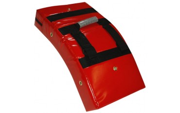 Bouclier courbe 60x33 en PVC renforcé - ROUGE
