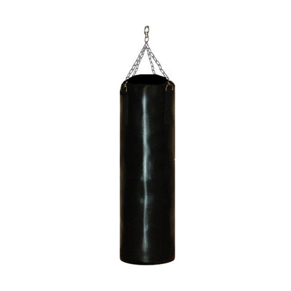 Sac de frappe 105 cm x 35, plein, PVC renf., chaîne+rotule - NOIR