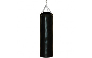 Sac de frappe 105 cm x 35, plein, PVC renf., chaîne+rotule - NOIR