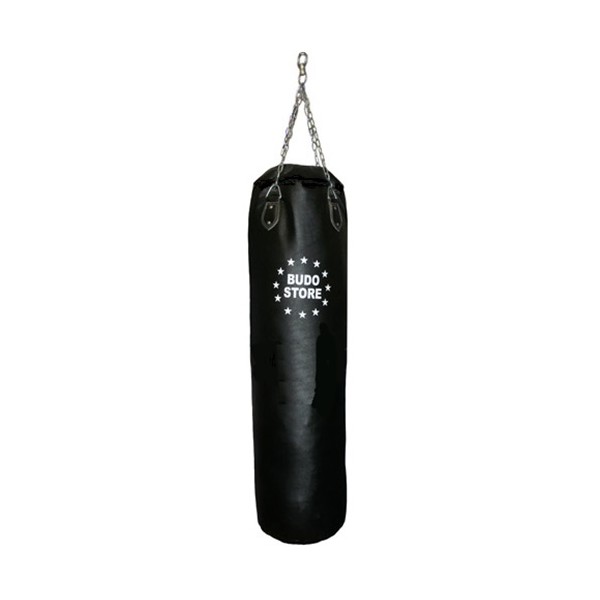 Sac de frappe 100 cm x 35, plein, CUIR, chaîne+rotule - NOIR