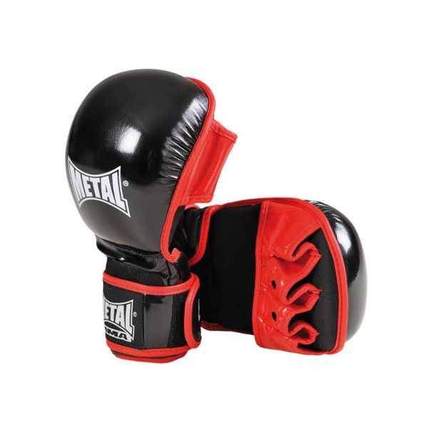 Gants de MMA entraîn. MB, PU et mousse injectée, T.XL - NOIR/ROUGE