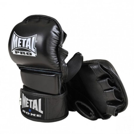 Gants de MMA comp. MB, Cuir, mousse injectée & néoprène, T. M - NOIR