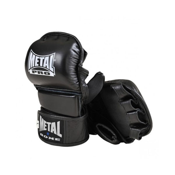Gants de MMA comp. MB, Cuir, mousse injectée & néoprène, T. L - NOIR