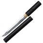 Tanto tranch. Zatoichi, lame forgée de 24 cm, fourr noir + boîte bois