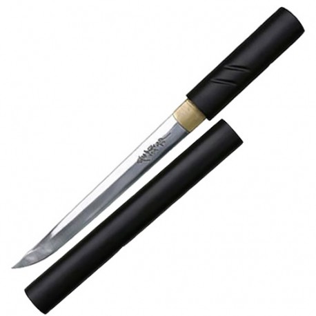Tanto tranch. Zatoichi, lame forgée de 24 cm, fourr noir + boîte bois