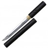 Tanto tranch. Zatoichi, lame forgée de 24 cm, fourr noir + boîte bois