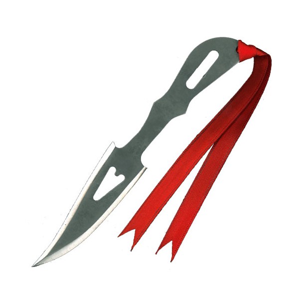 Couteau à lancer "coeur" 16 cm - Acier poli