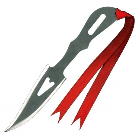 Couteau à lancer "coeur" 16 cm - Acier poli