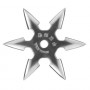 Etoile à lancer 6 pointes (trouée au centre), diam 11 cm - Acier poli
