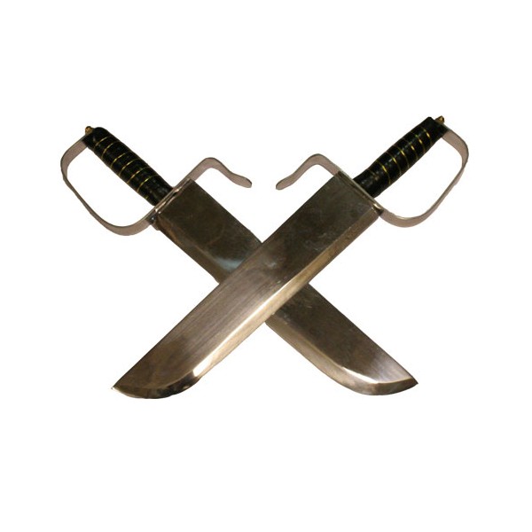 Couteau papillon de 30 cm, en Alu., sans fourreau - La paire