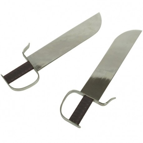 Couteau papillon de 36 cm, en Alu., sans fourreau - La paire