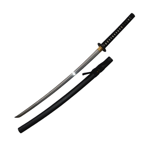 Iaito Chisai, lame forgée inox à gorge 71 cm, fourreau noir