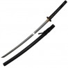 Iaito Chisai, lame forgée inox à gorge 73,5 cm, fourreau noir