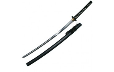 Iaito Crane, lame forgée inox à gorge 68,5 cm, fourreau noir