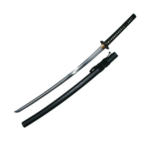 Iaito Crane, lame forgée inox à gorge 71 cm, fourreau noir