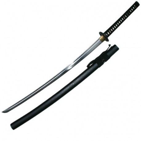 Iaito Crane, lame forgée inox à gorge 73,5 cm, fourreau noir