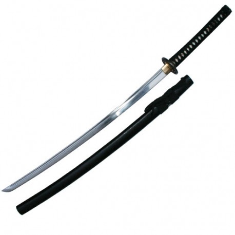 Iaito Ochiba, lame forgée inox à gorge 71,5 cm, fourreau noir