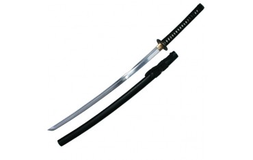 Iaito Ochiba, lame forgée inox à gorge 71,5 cm, fourreau noir