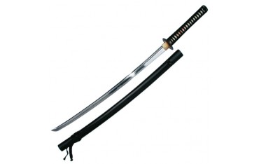 Iaito Nami, lame forgée inox à gorge 68 cm, fourreau noir mat