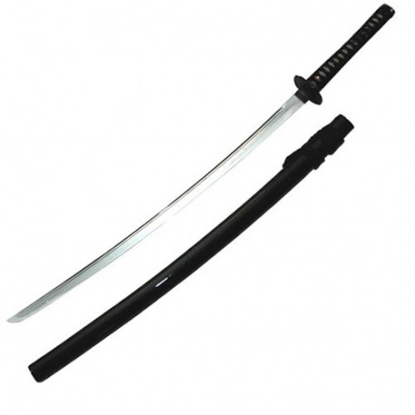 Iaito JAPON Standard T-1, lame à gorge 76 cm, fourreau laqué noir