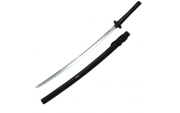 Iaito JAPON Standard T-1, lame à gorge 76 cm, fourreau laqué noir