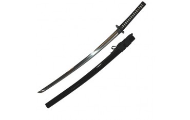 Iaito JAPON Standard T-3, lame à gorge 76 cm, fourreau laqué noir