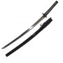 Iaito JAPON Ami Koshirae, lame à gorge 70,5 cm, fourreau noir grains