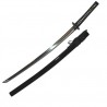 Iaito JAPON Ami Koshirae, lame à gorge 70,5 cm, fourreau noir grains