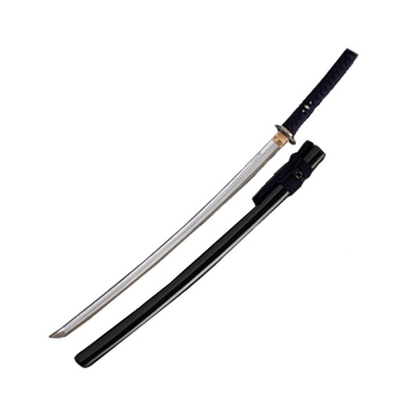 Iaito JAPON Tensho Koshirae, lame à gorge 76 cm, four. laqué noir