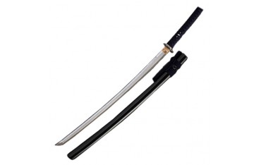 Iaito JAPON Tensho Koshirae, lame à gorge 76 cm, four. laqué noir