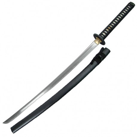 Katana tranchant Practical Plus, acier forgé 69 cm, four. laqué noir