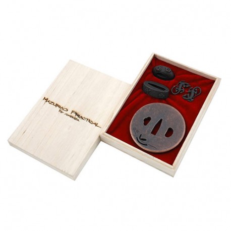 Set de pièces pour sabres japonais : tsuba, kashira, fuchi et menukis